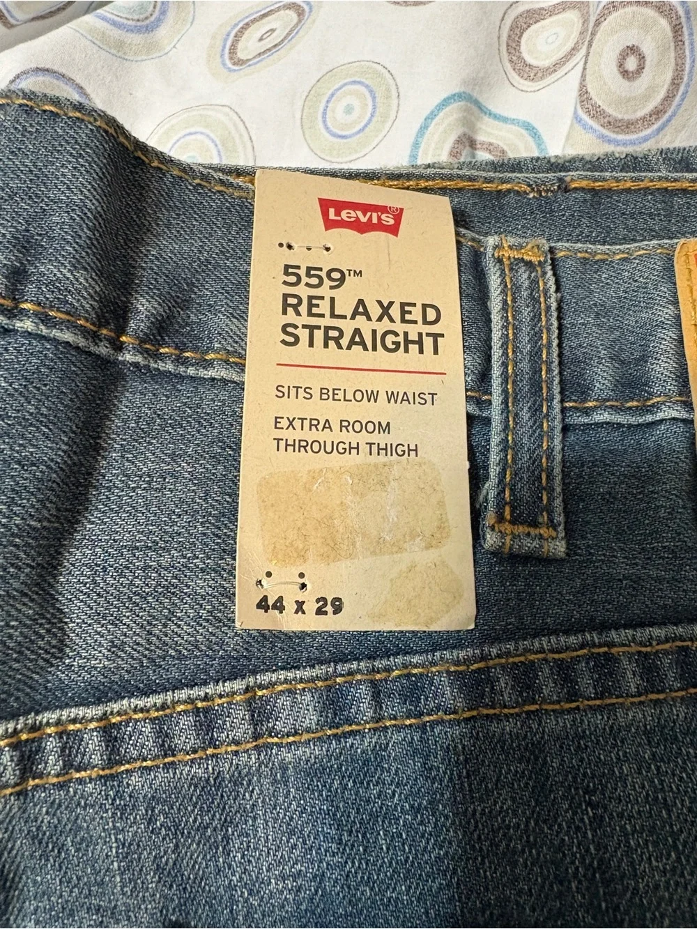 Levi's 559 Relaxed Straight 44x29 Men’s Jeans - Blue